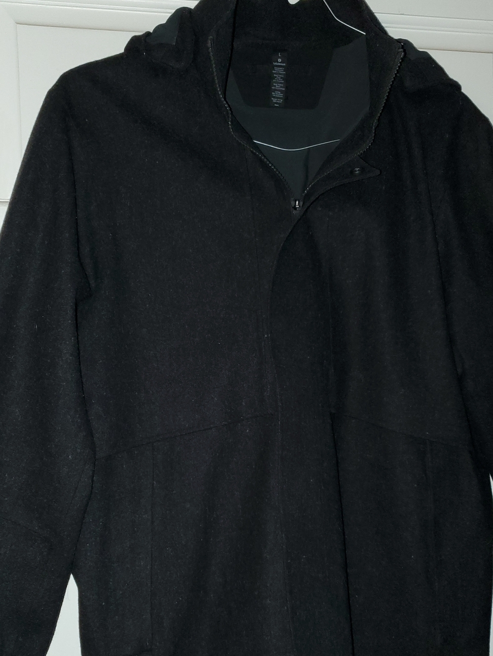 lululemon athletica Black Hooded Pea Coat